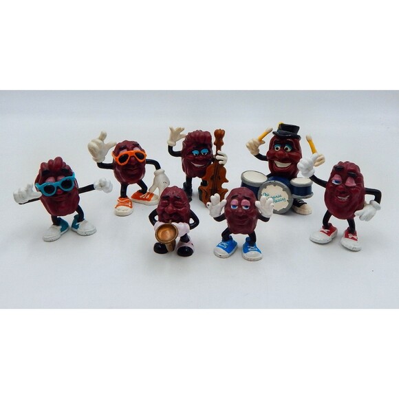 California Raisins 1987-88 Band PVC Figures Bass Player Drummer Dancer Applause - Picture 1 of 7